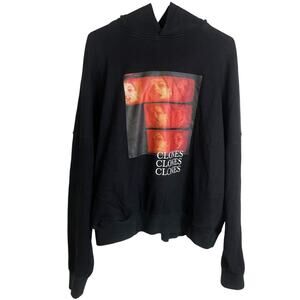 C2H4 Clones Hoodie Sweatshirt Mens XS Black Graphic Cotton Post Apocalypse 2017